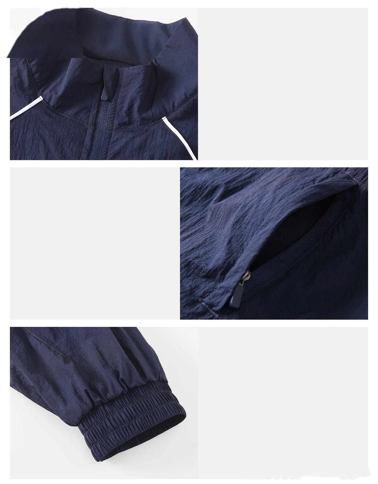 Custom Windproof Stand Collar Jacket - Women's Loose Casual Short Outdoor Sports Trench Coat detail