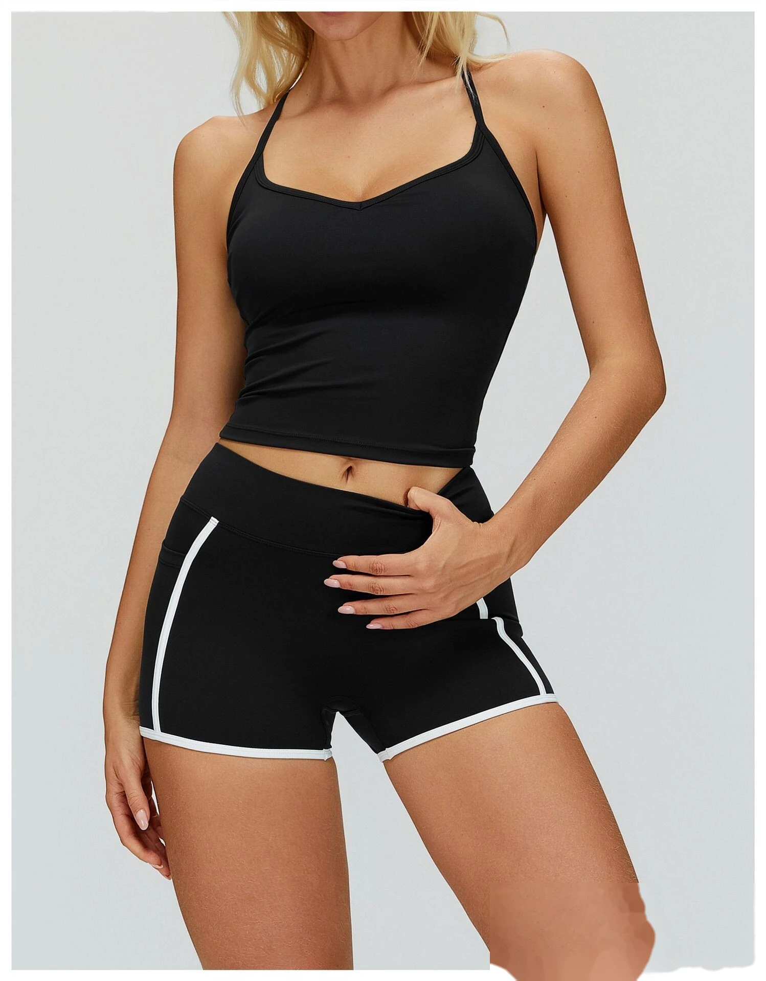 Custom Naked-Feel Yoga Tank Top - Women’s Cross Back Tight Sports Bra for Running Fitness detail
