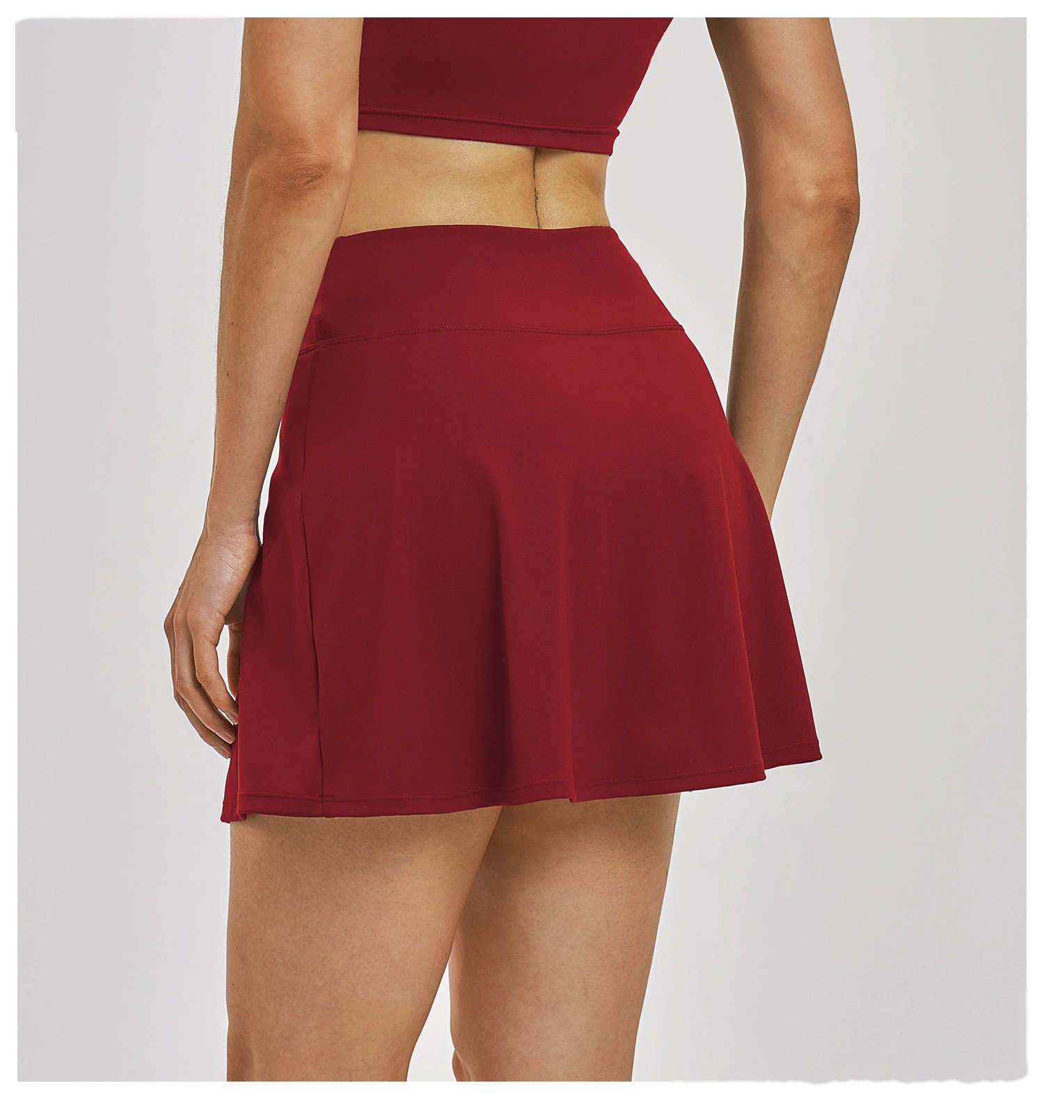 Custom Women’s A-Line Tennis Skort Anti-Exposure Liner Shorts Quick Dry Running Sports Skirt detail