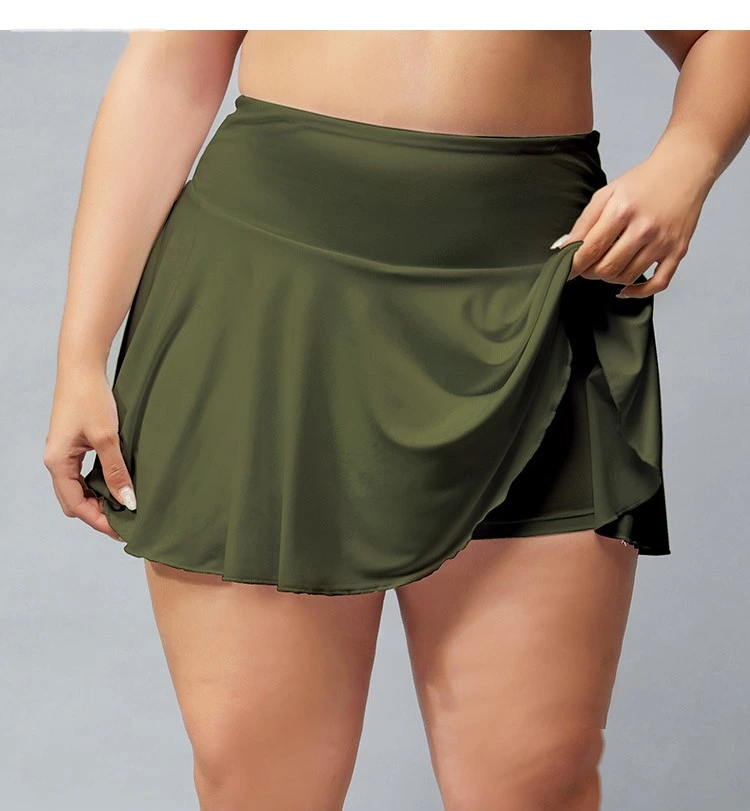 Women plus size high rise fitness quick dry running pleated tennis skirts detail