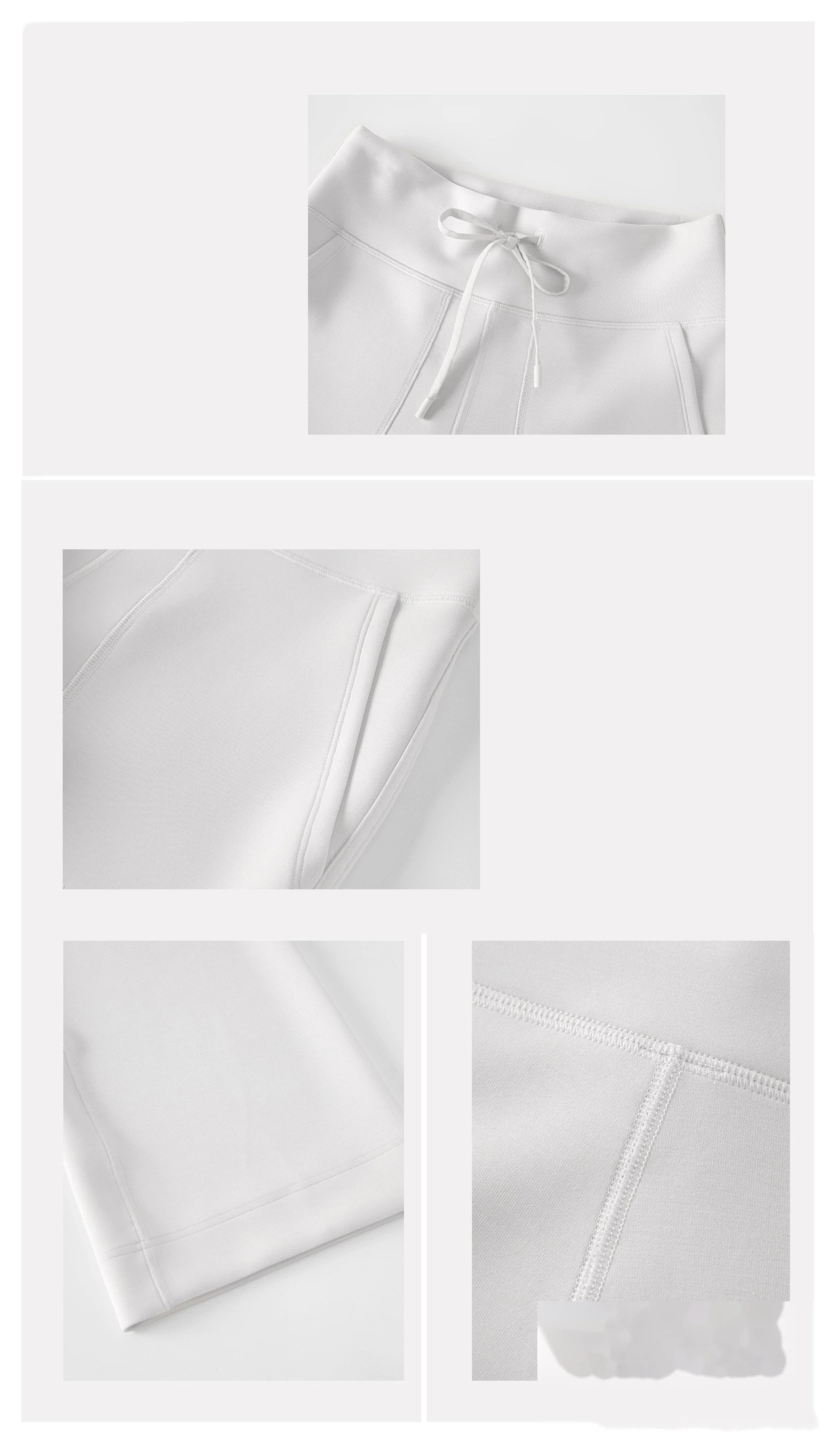 Custom Women's High Waist Draping Wide Leg Pants Loose Casual Trousers Soft Yoga Pants detail
