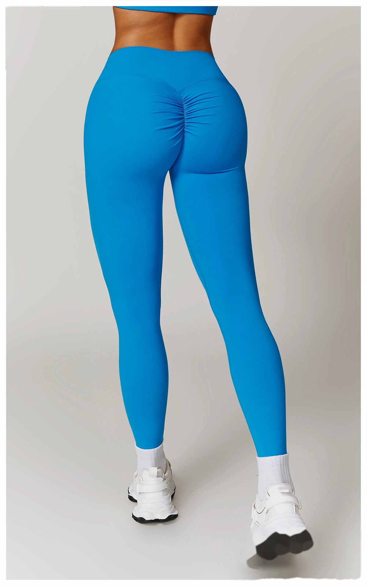 Customized yoga pants sanding, abdomen lifting and hip lifting, high waist wearing running and fitness pants. detail