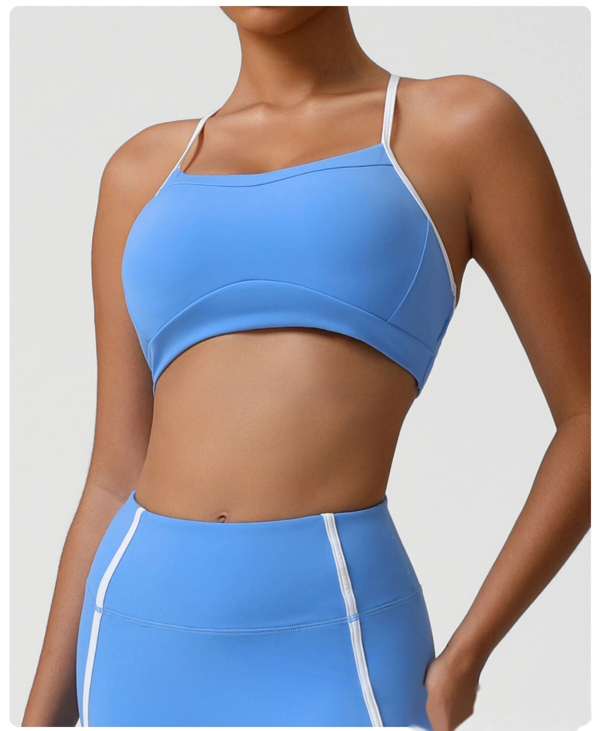 Custom-made Naked feeling quick-drying sports bra gathered back running fitness yoga bra detail