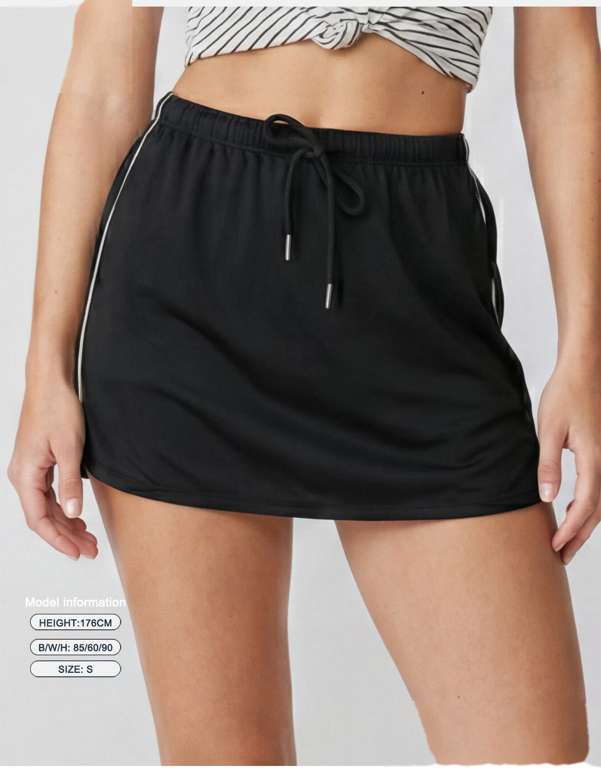 Outdoor sports half-length slim with lining anti-exposure sports skirt casual simple Joker tennis yoga skirt woman detail