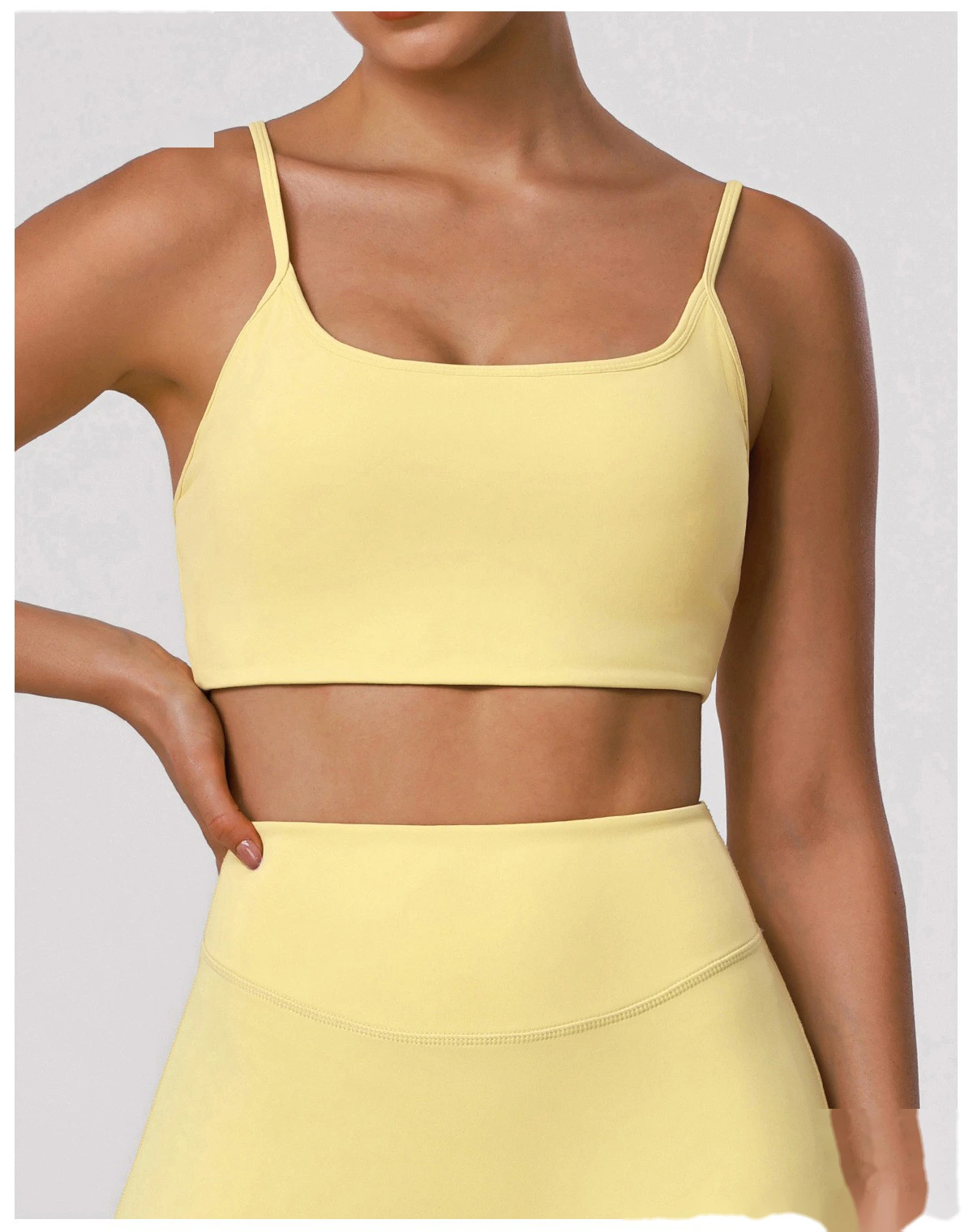 Custom Tight Yoga Bra - Women’s Thin-Strap Sexy Back Push-Up High-Elastic Fitness Sports Top detail