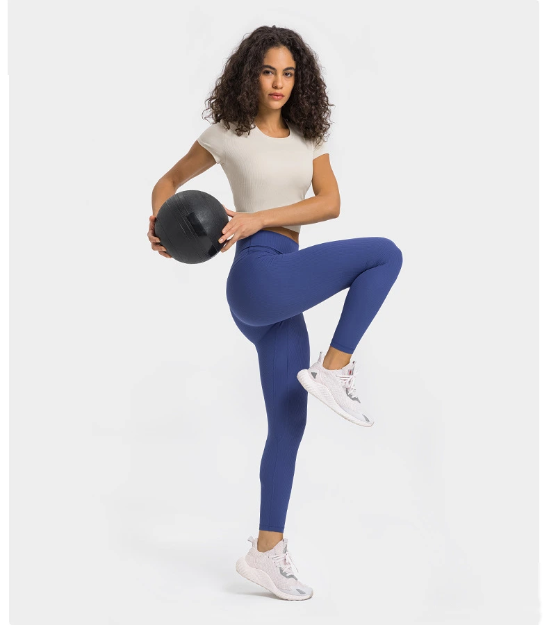Quality Custom sports shirt sexy navel short yoga short sleeve T-shirt Manufacturer detail