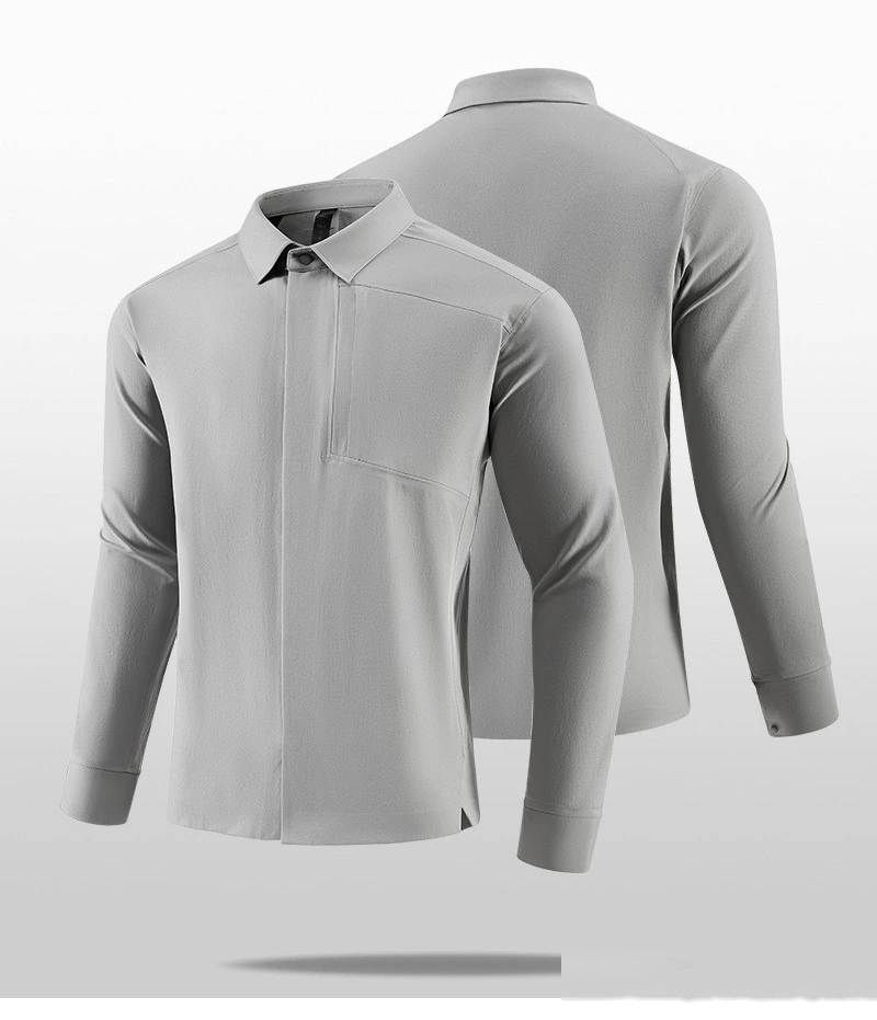 Customizable Men's Spring-Autumn Jacket | Light Windproof, Seamless Heat-Sealed, Shirt-Style for Outdoor Sports detail