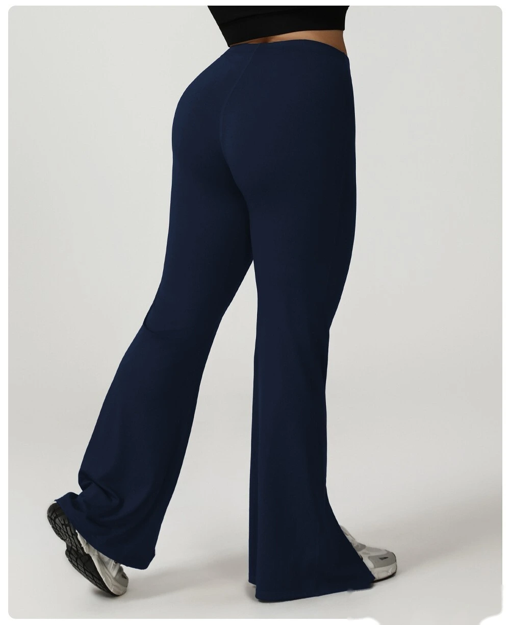 Customized high waist plus size leisure trumpet sports pants plus size sports yoga clothes detail