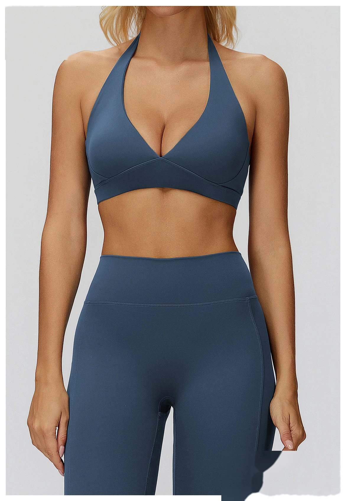 Customizable Women's High-End Yoga Bra | Halter Beauty Back, Supportive for Fitness & Gym detail
