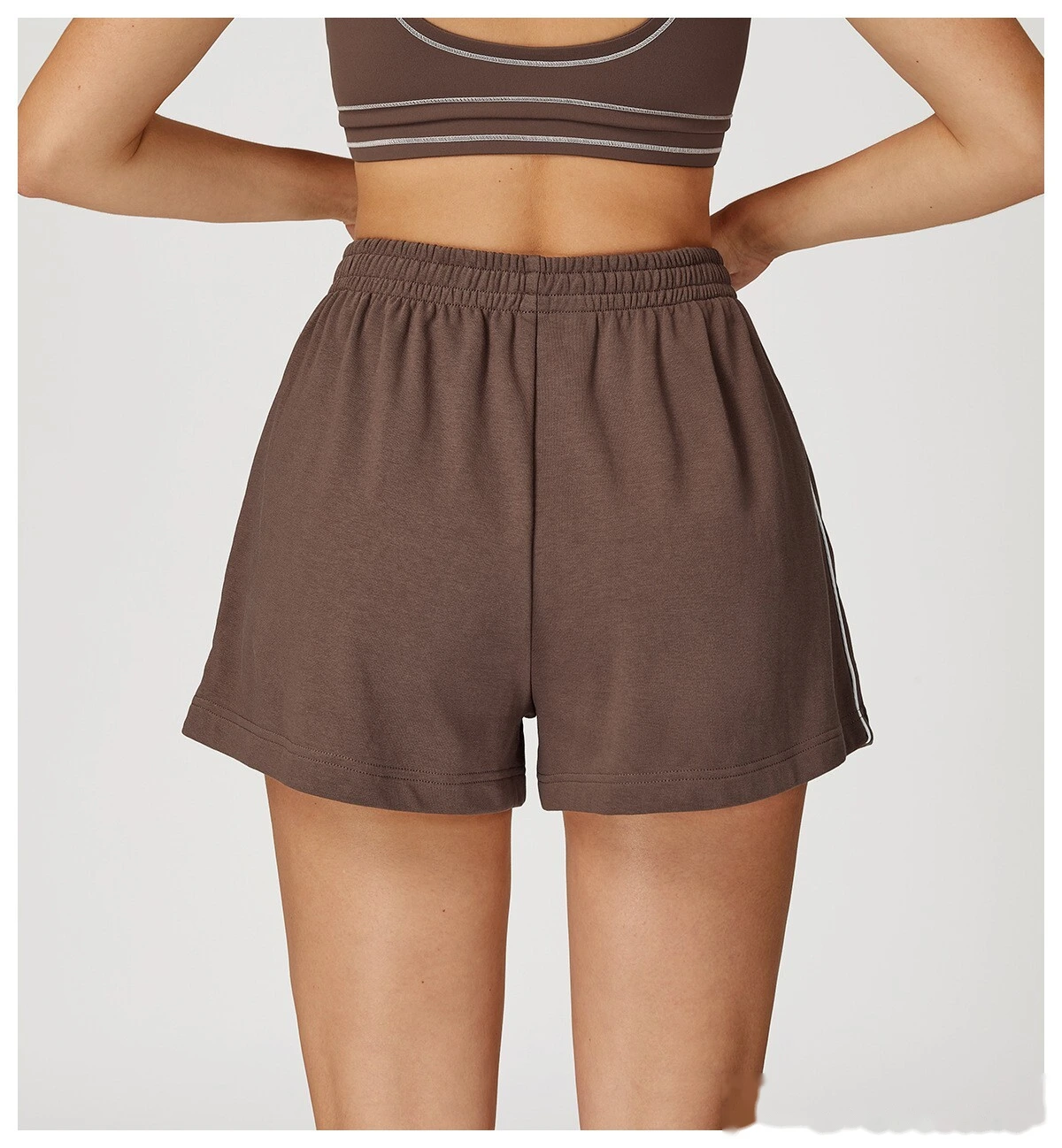 Customized contrast sports shorts, high waist, loose pocket pants, outdoor leisure and comfortable shorts. - allni detail