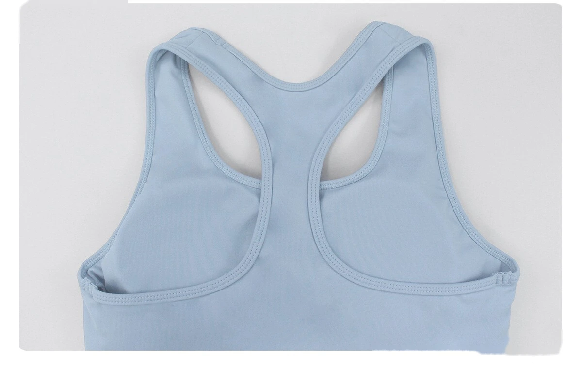 Custom High-Support Shockproof Yoga Bra - Color-Block Backless Tank Top with Pads for Running & Fitness Workouts detail