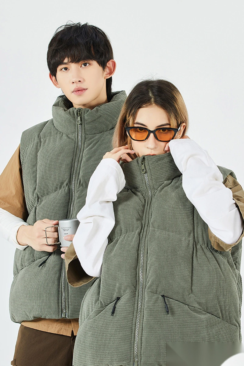 Customized fashion casual winter warm cotton vest vest for men and women detail