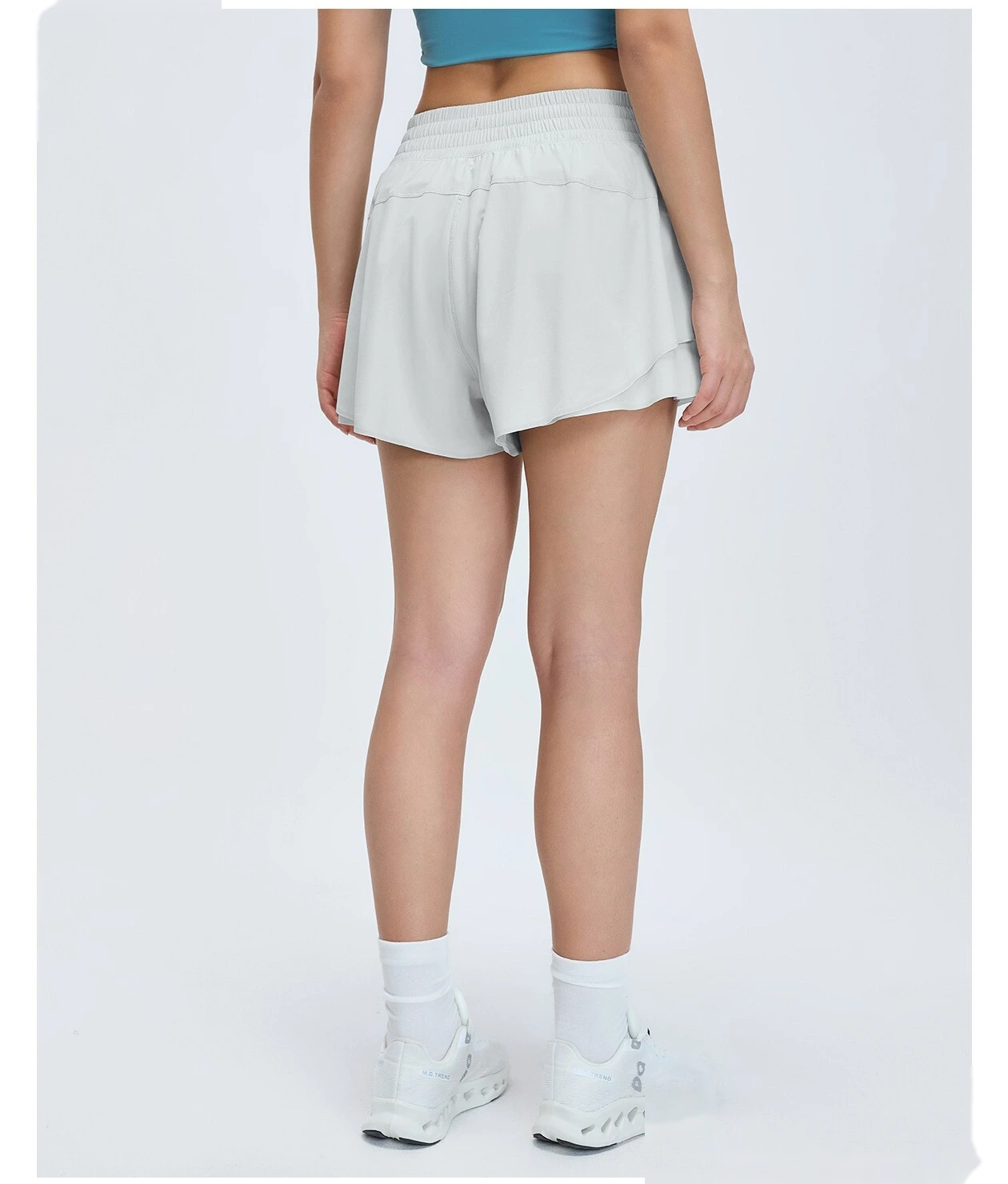 Bulk Custom Lined Anti-See-Through Shorts - Women's High-Waisted Quick-Dry Breathable Gym Yoga Shorts detail