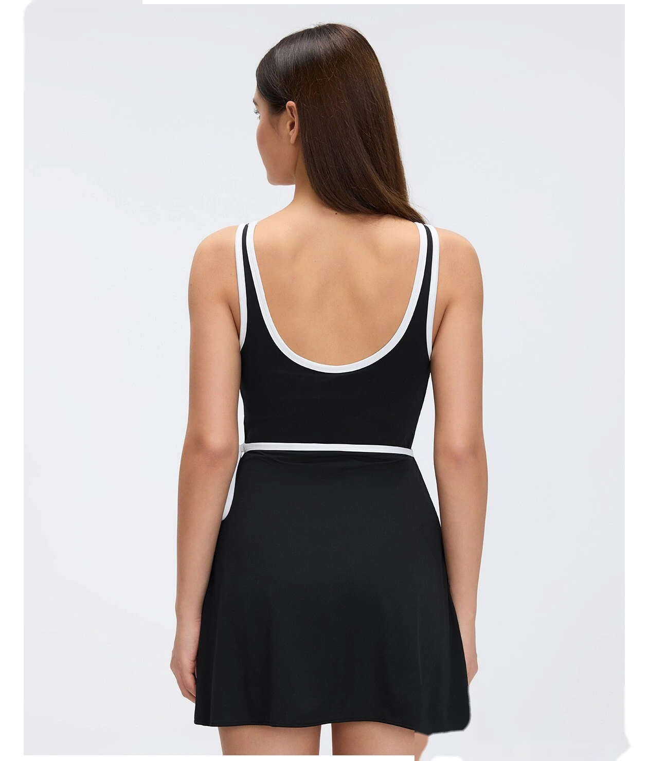 Custom Women's Active Dress with Built-in Bra & Open Back - Breathable Anti-Exposure Yoga Tennis Skort for Fitness detail