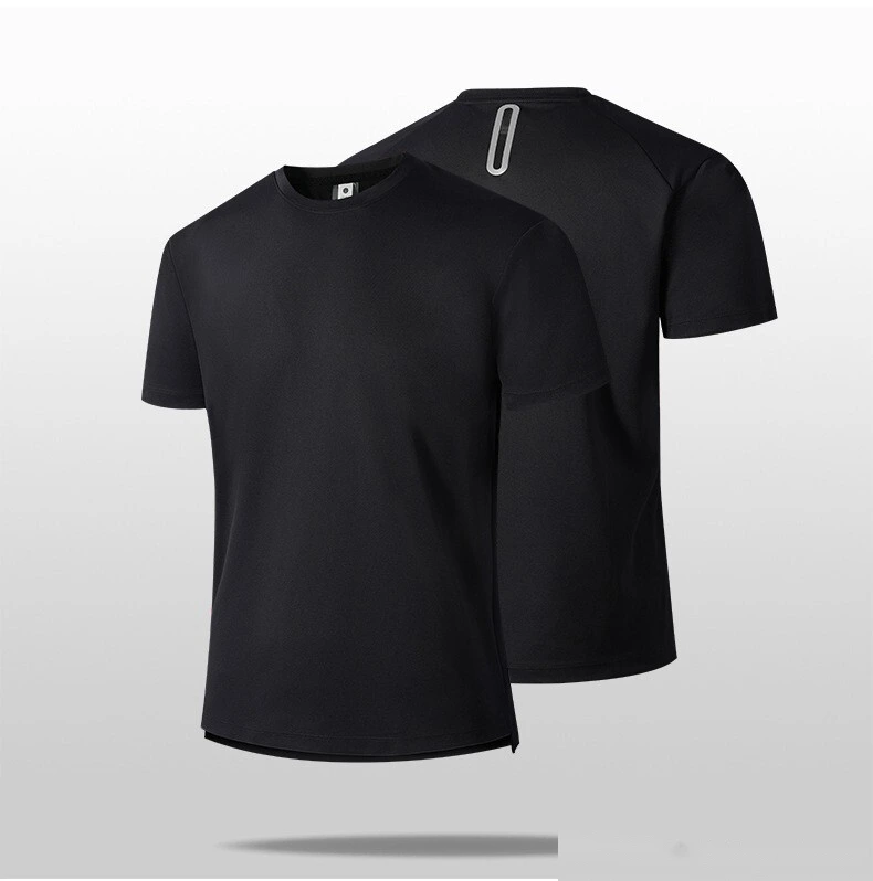 Custom Men’s 7A Antibacterial Lightweight Ice Silk Tee Loose Fit Seamless Plus Size Cool Dry Athletic Shirt detail