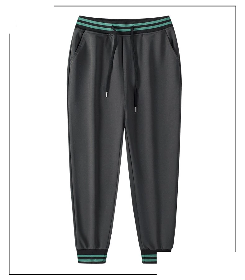 Men jogger pants loose running stripe rib athletic jogging sweatpants detail
