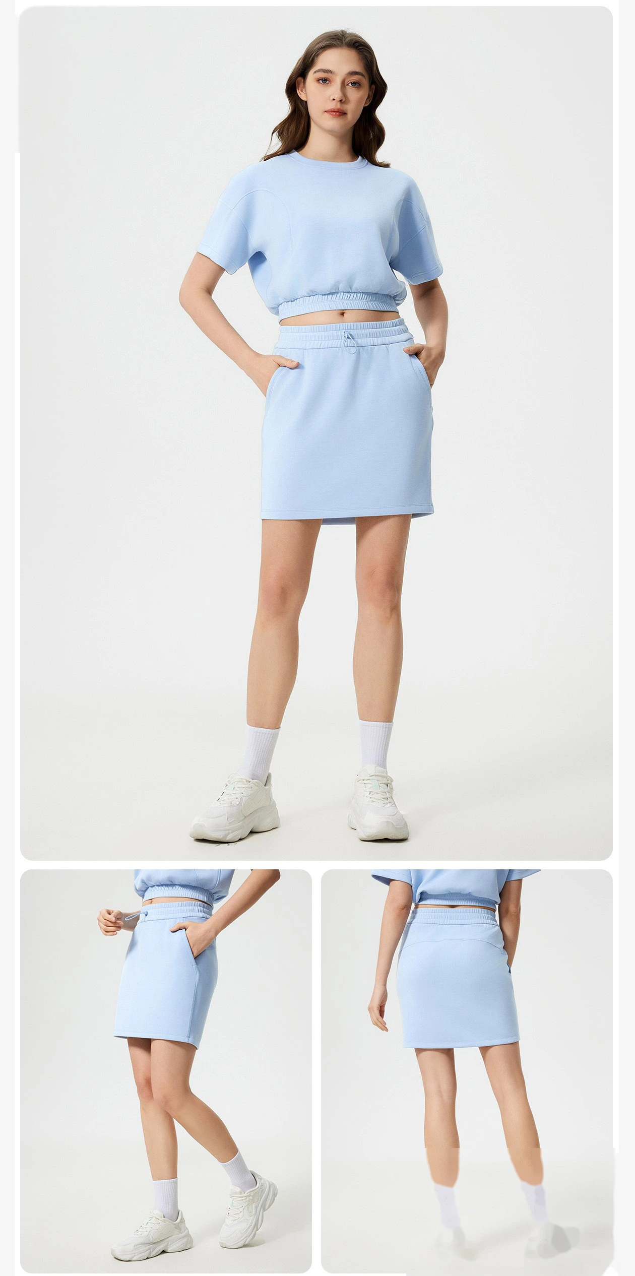 Customized summer sports skirt women's fitness yoga slim skirt soft skin-friendly Joker tennis skirt detail