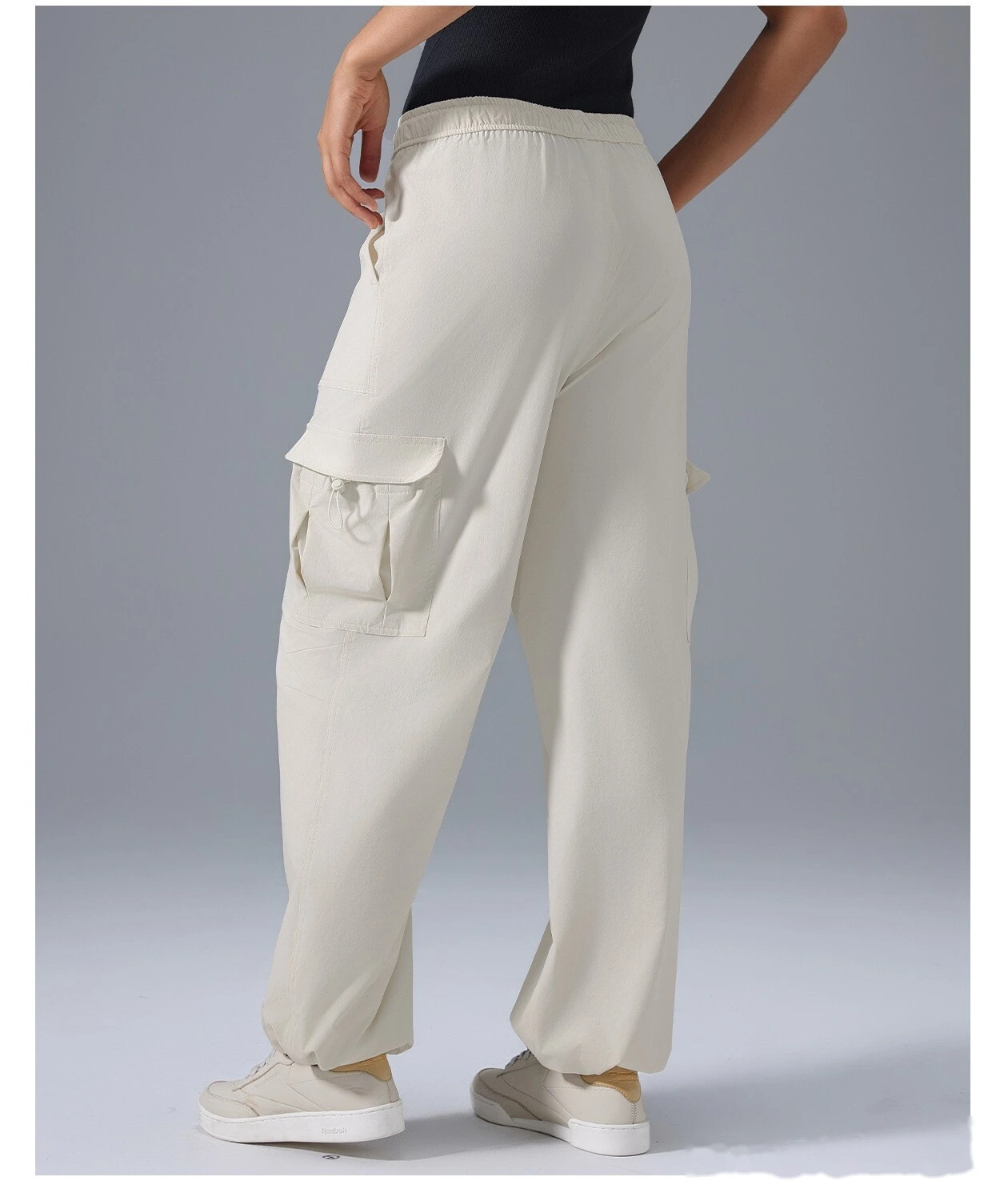Customize the new loose-legged, wide-leg sports and fitness pants, casual overalls and trousers for women. detail