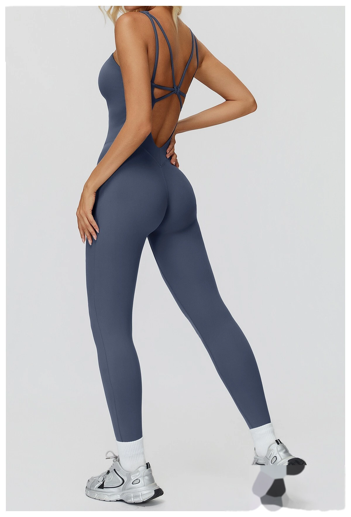 Women's Sexy Slim-Fit High Elastic Yoga Unitard - Customizable One-Piece Workout Gear for Running & Fitness detail
