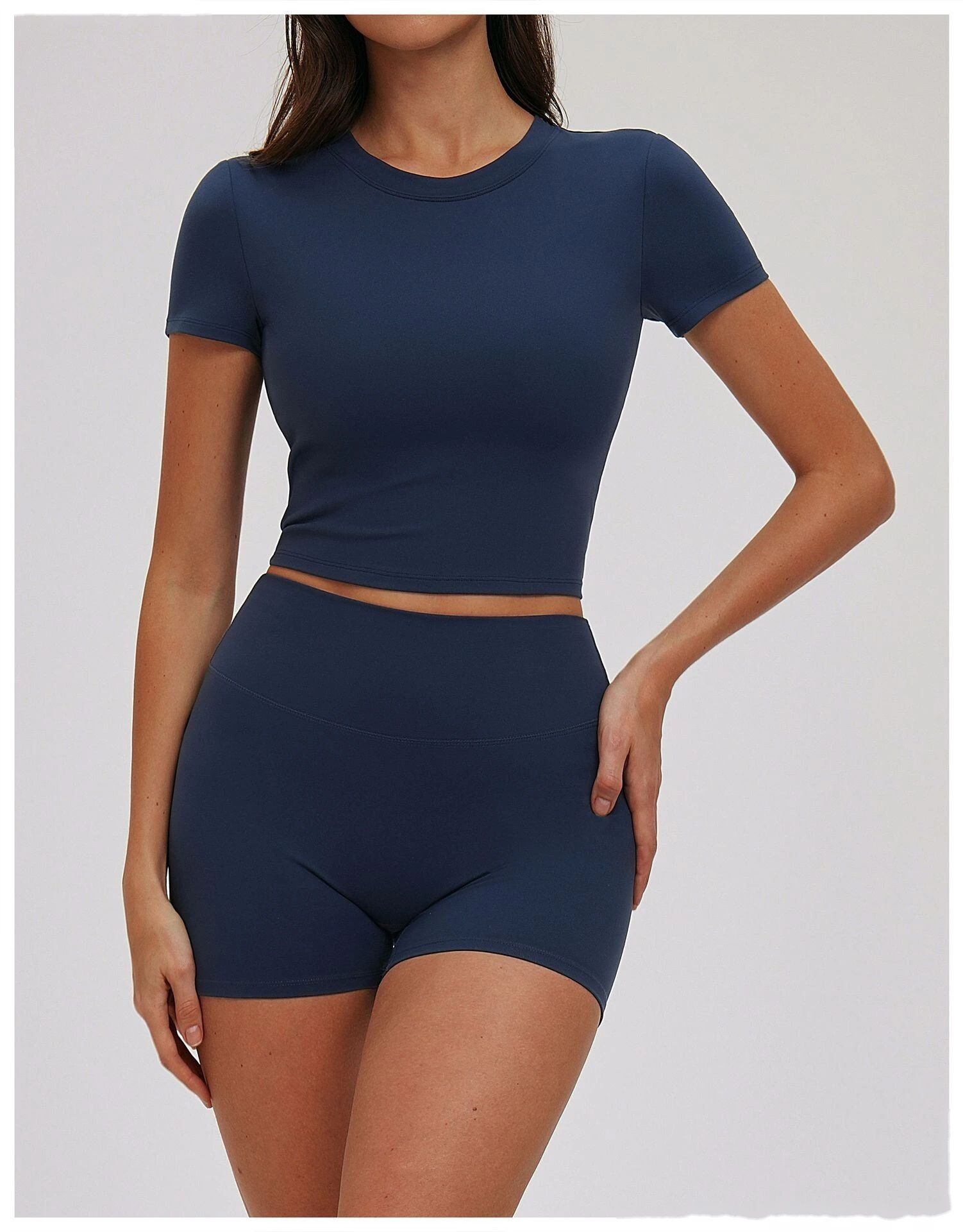 Custom Spring Yoga T-Shirt - Women's Slim Fit Short Sleeve Workout Top for Gym Running Outdoor detail