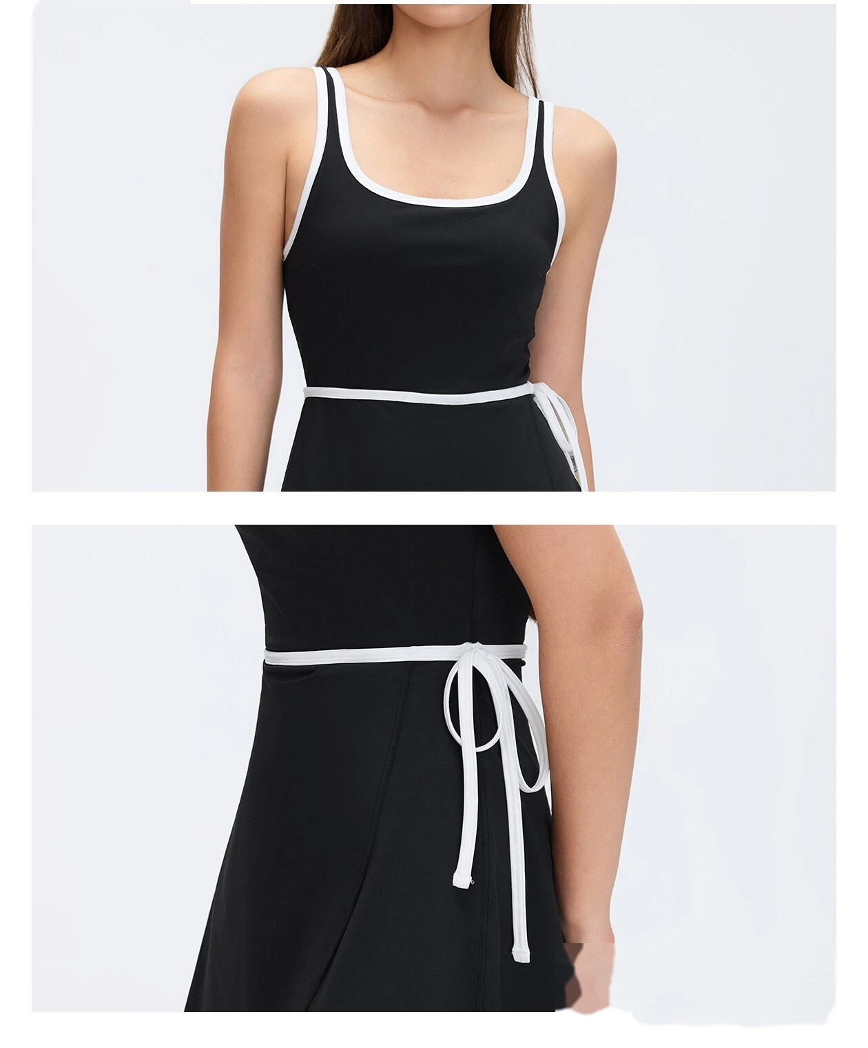 Custom Women's Active Dress with Built-in Bra & Open Back - Breathable Anti-Exposure Yoga Tennis Skort for Fitness detail