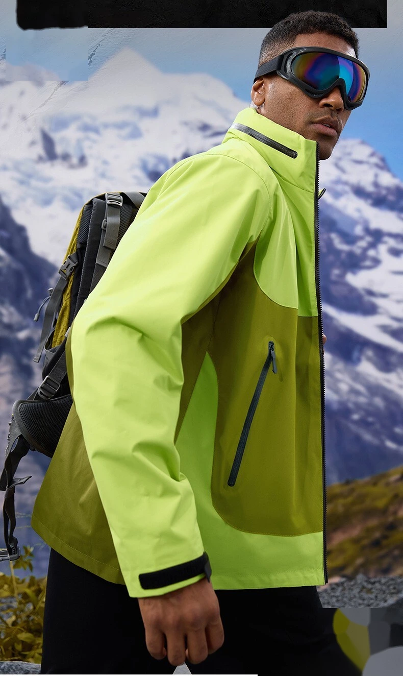 Custom Men's Multi-Functional Outdoor Jacket - Hooded, Windproof, Waterproof for Hiking & Mountaineering detail