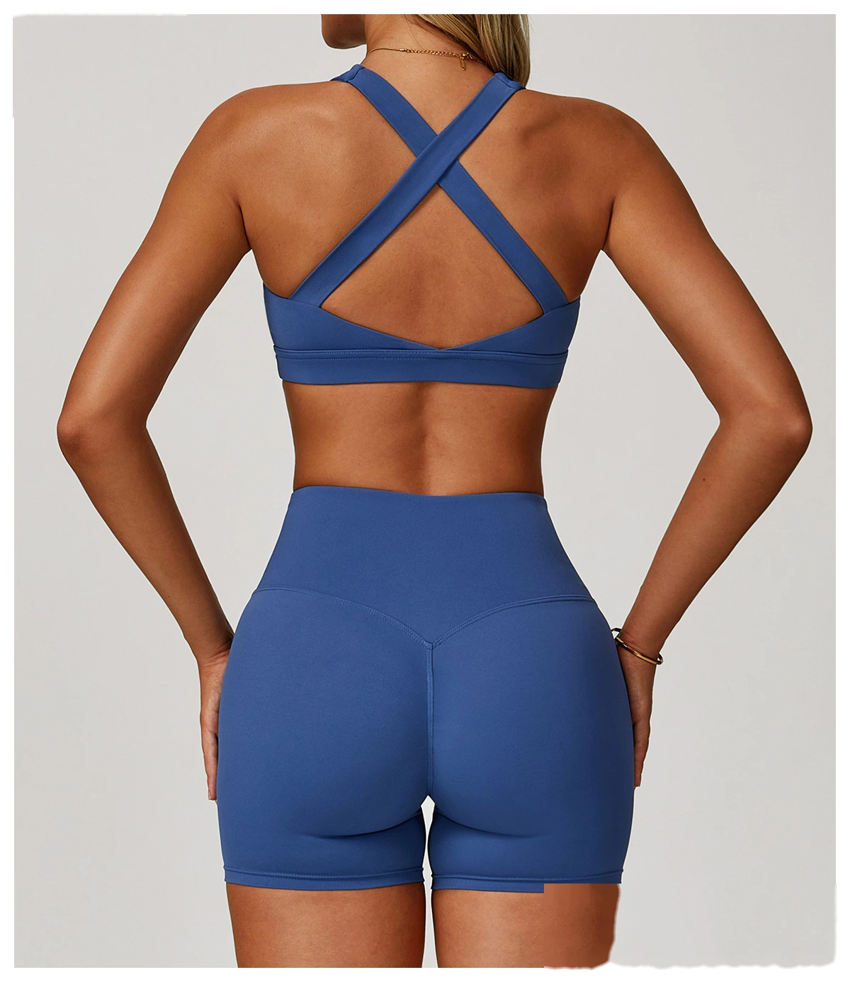 Custom tight yoga vest sports bra high-intensity Pilates running outdoor fitness clothes women - allni detail