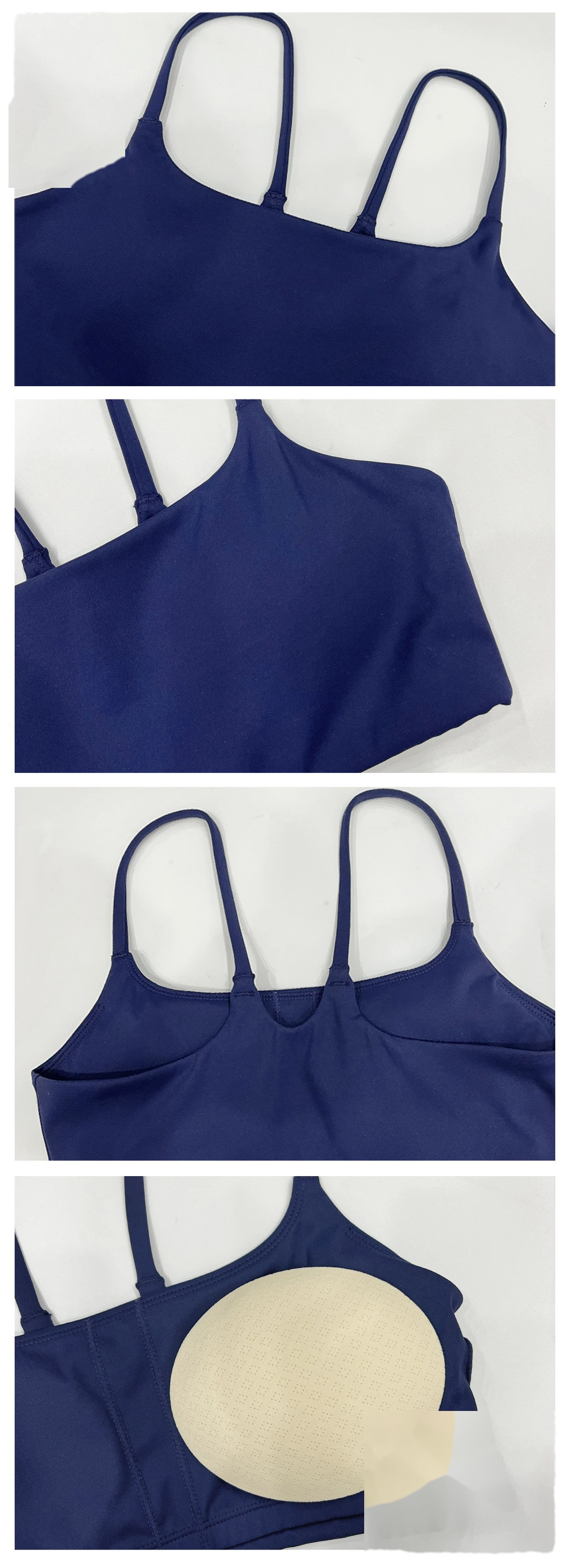 Custom yoga vest with chest pad sexy beauty back bra sports fitness bra women detail