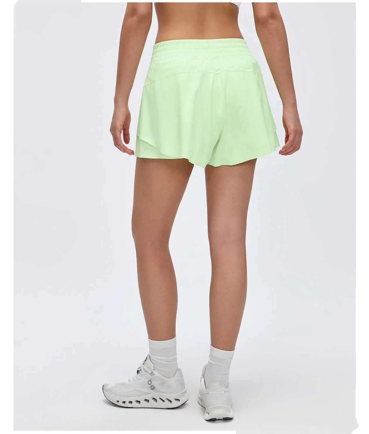 Bulk Custom Lined Anti-See-Through Shorts - Women's High-Waisted Quick-Dry Breathable Gym Yoga Shorts detail
