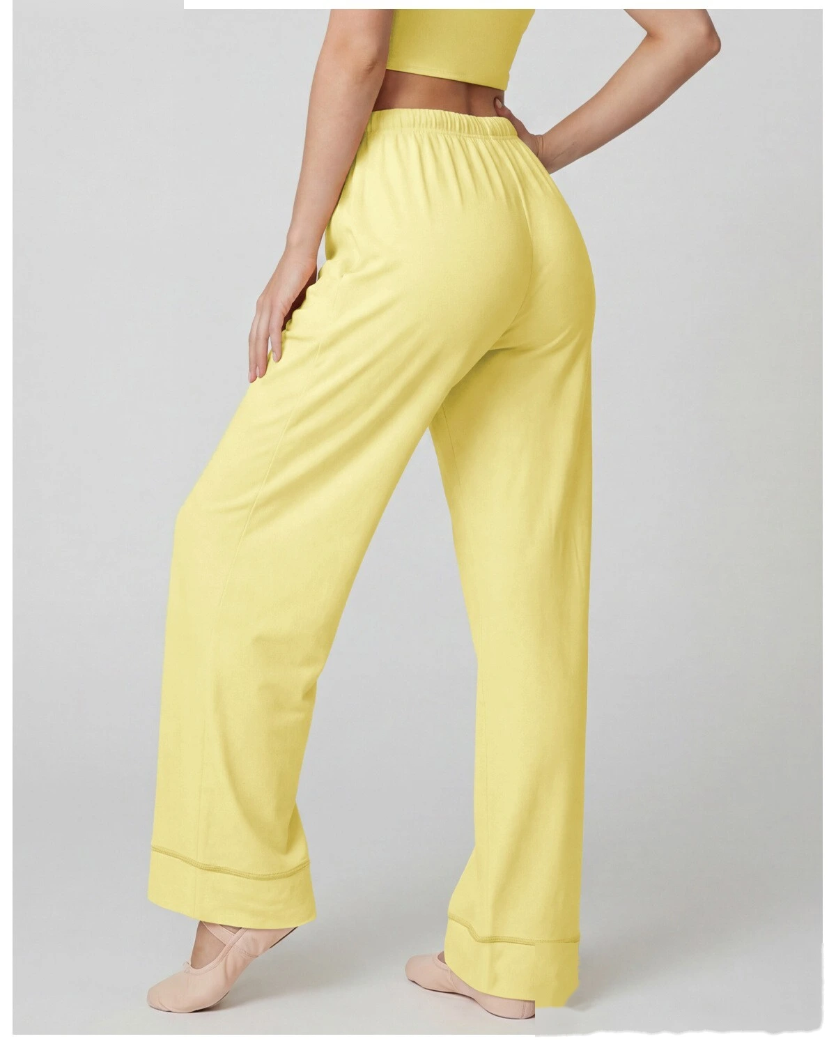 Custom Summer Thin Yoga Pants, Quick Dry Hip Lifting Straight Wide Leg Workout Pants for Pilates Training detail
