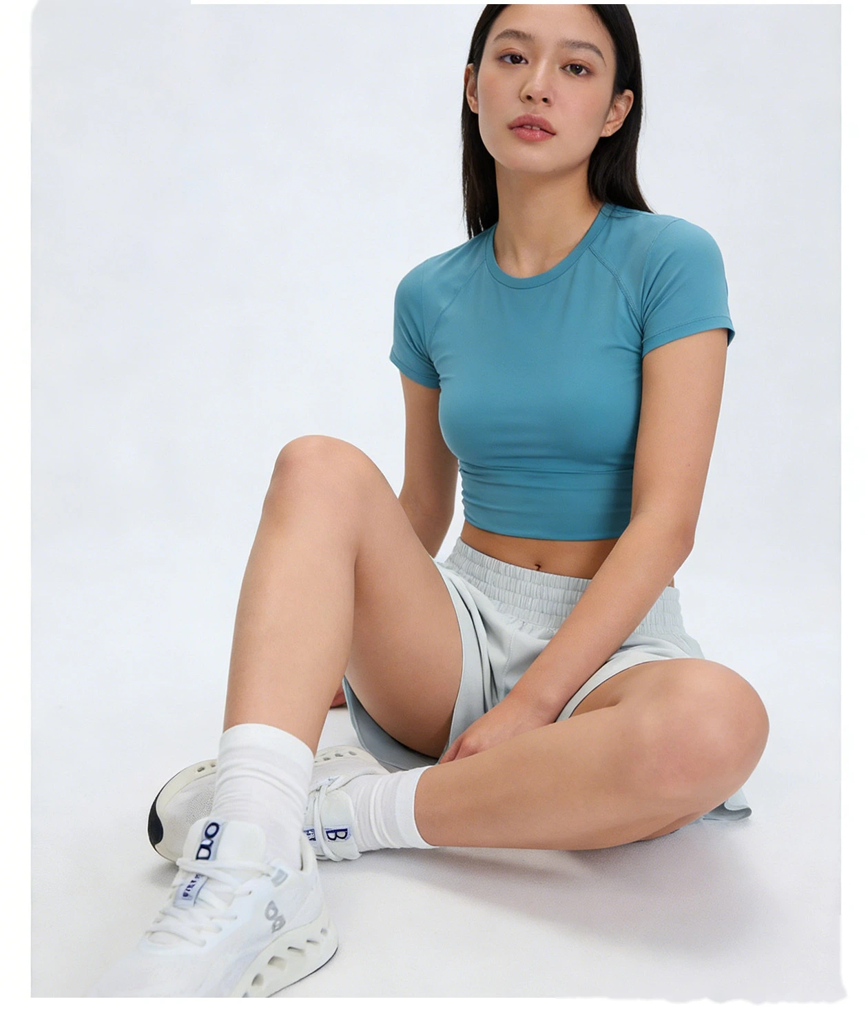 Bulk Custom Lined Anti-See-Through Shorts - Women's High-Waisted Quick-Dry Breathable Gym Yoga Shorts detail