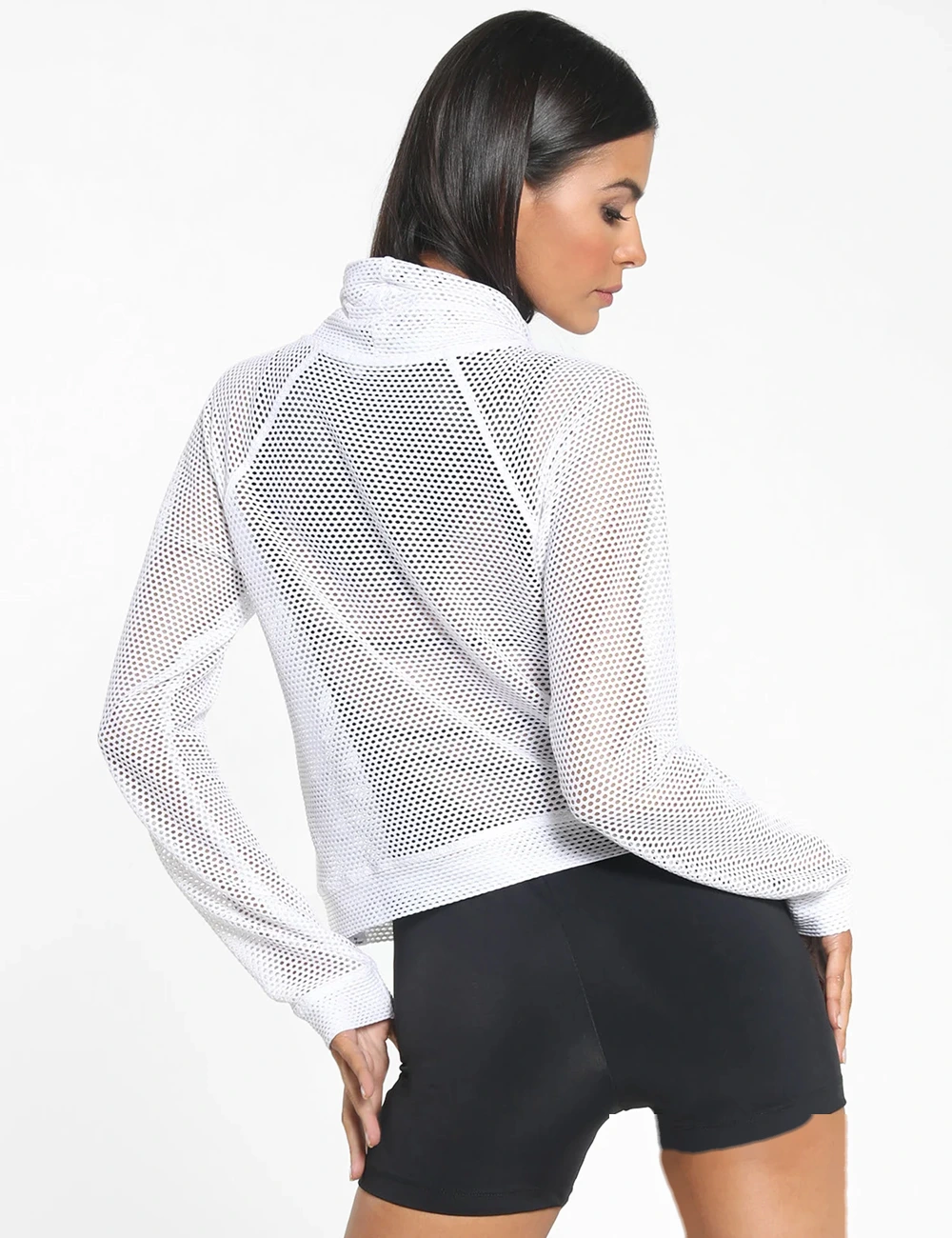 Customized Women's mesh breathable yoga fitness blouse long sleeve T-shirt sports shirt manufacturers From China detail