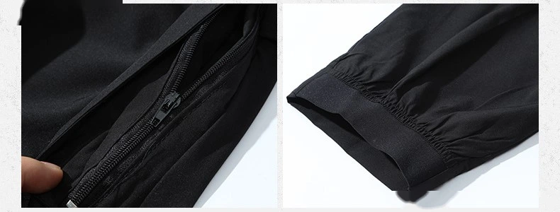 Mens jogger pants elastic outdoor running quick dry trackpants detail