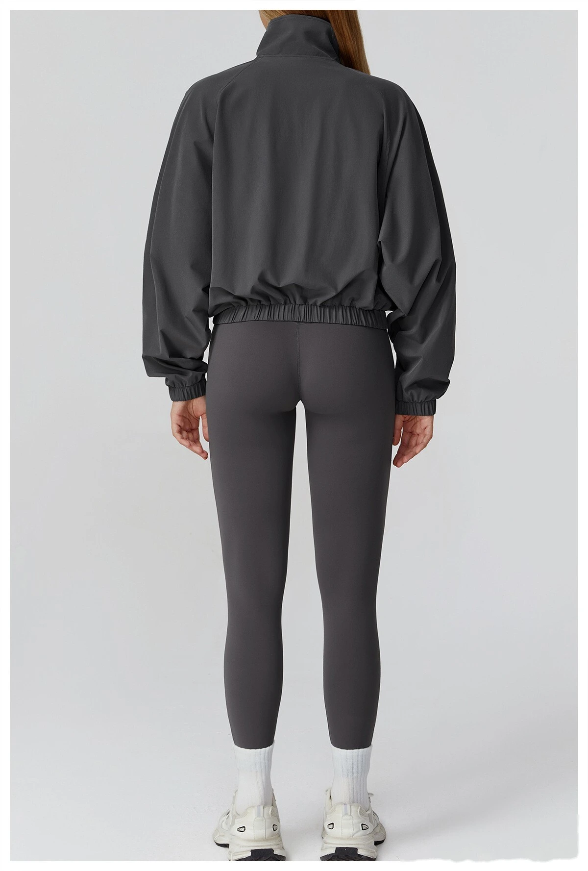 Custom-made stand-up collar sports coat women's windproof outdoor running fitness long-sleeved yoga clothing coat detail