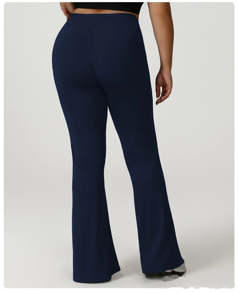Customized high waist plus size leisure trumpet sports pants plus size sports yoga clothes detail