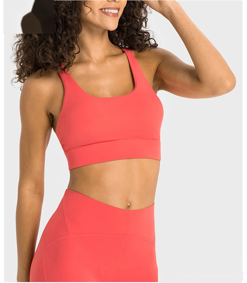 Custom-made V-back sports bra shockproof sports bra female detail