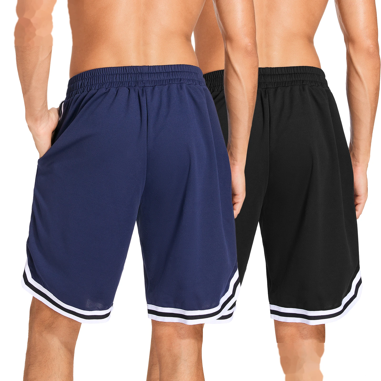 Basketball shorts pants quick-drying loose fitness plus size men's casual running pants detail