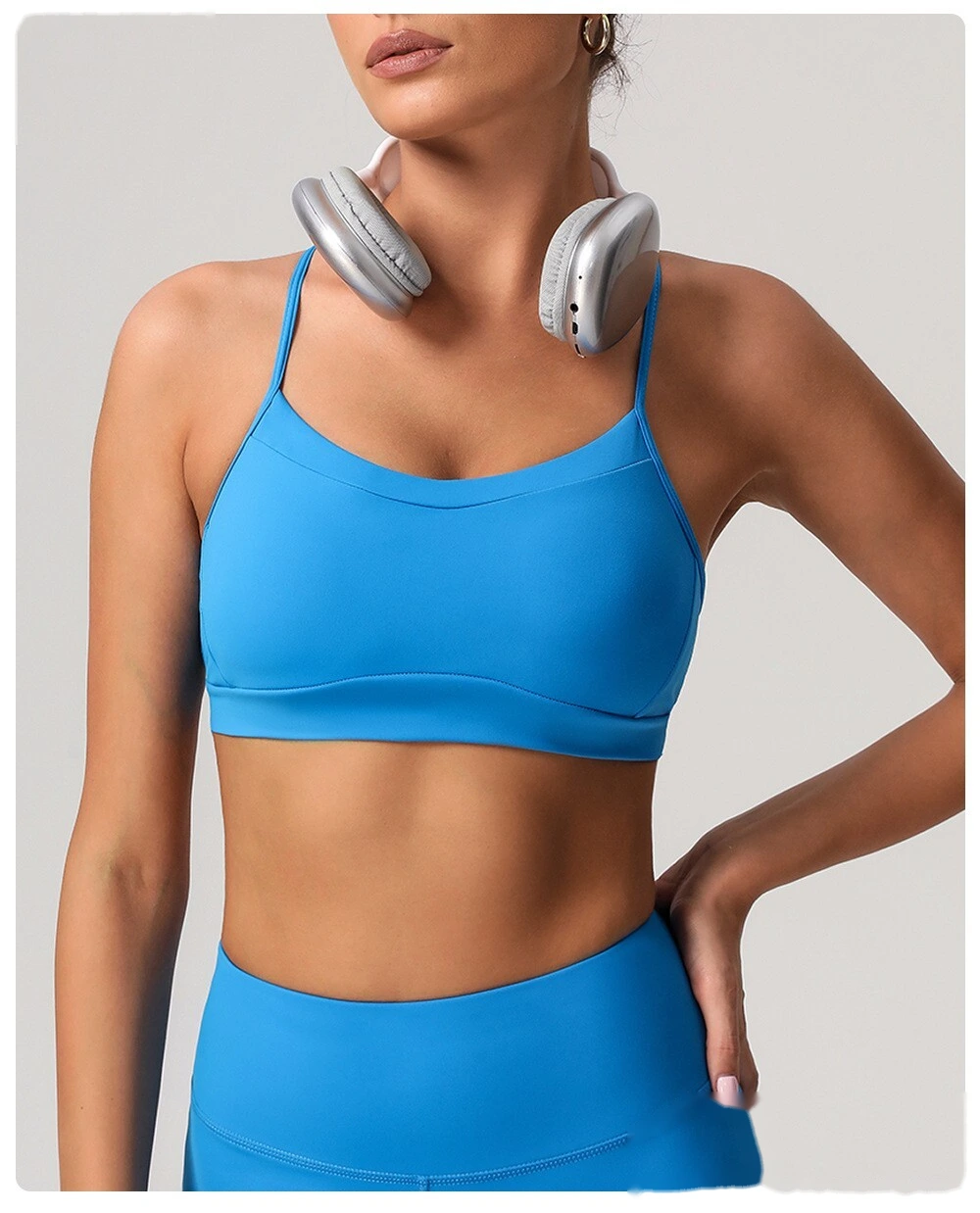 Soft and comfortable sports bra beauty back yoga bra detachable shockproof running fitness vest detail