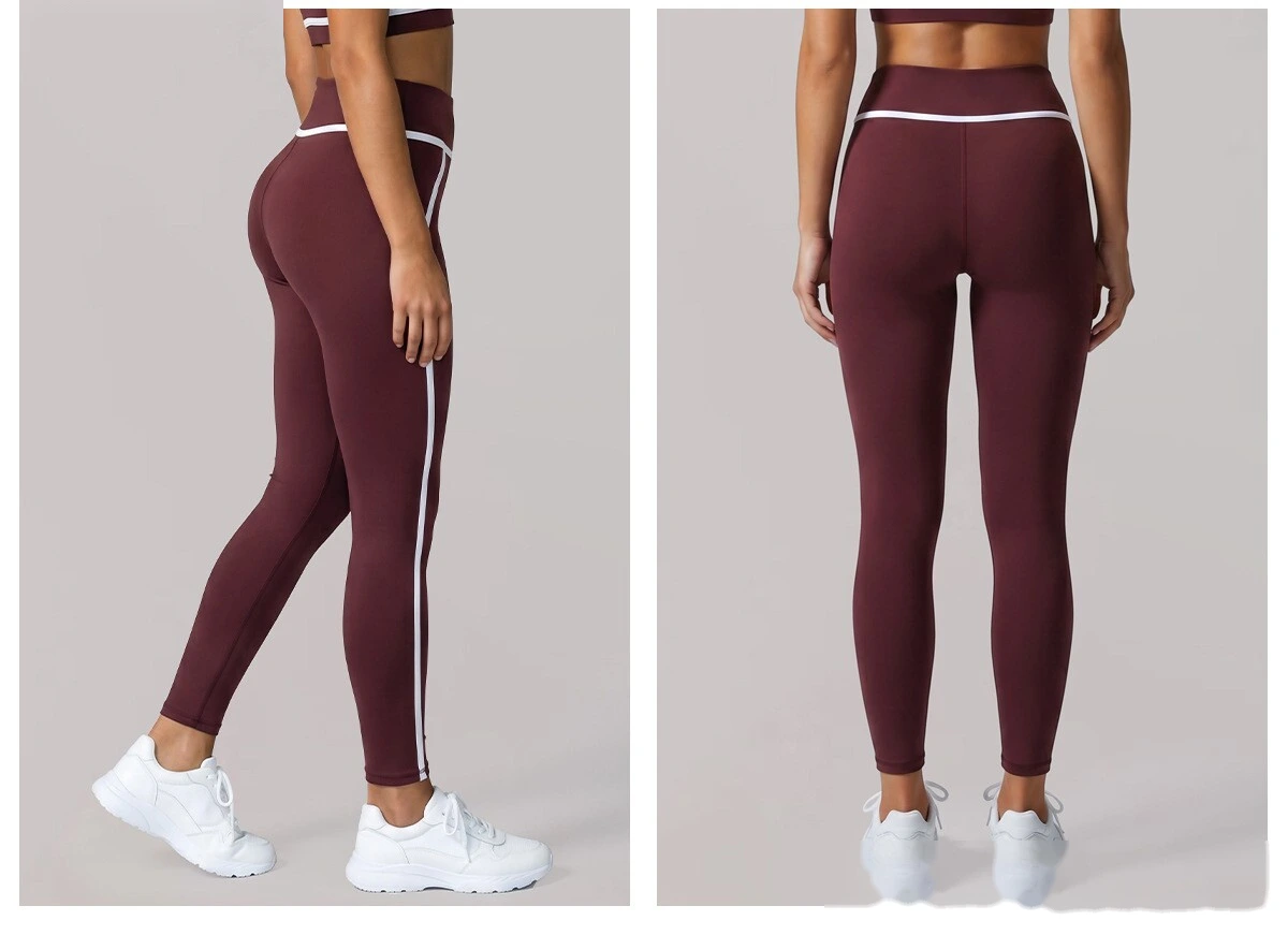 Custom sports fitness pants women's summer Pilates yoga pants running tights detail