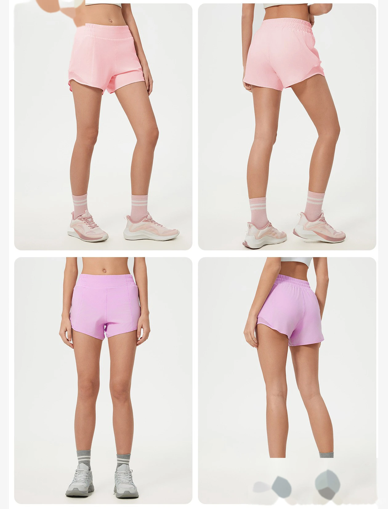 Customized loose quick-drying sports shorts women's summer running training fitness pants high waist yoga shorts detail