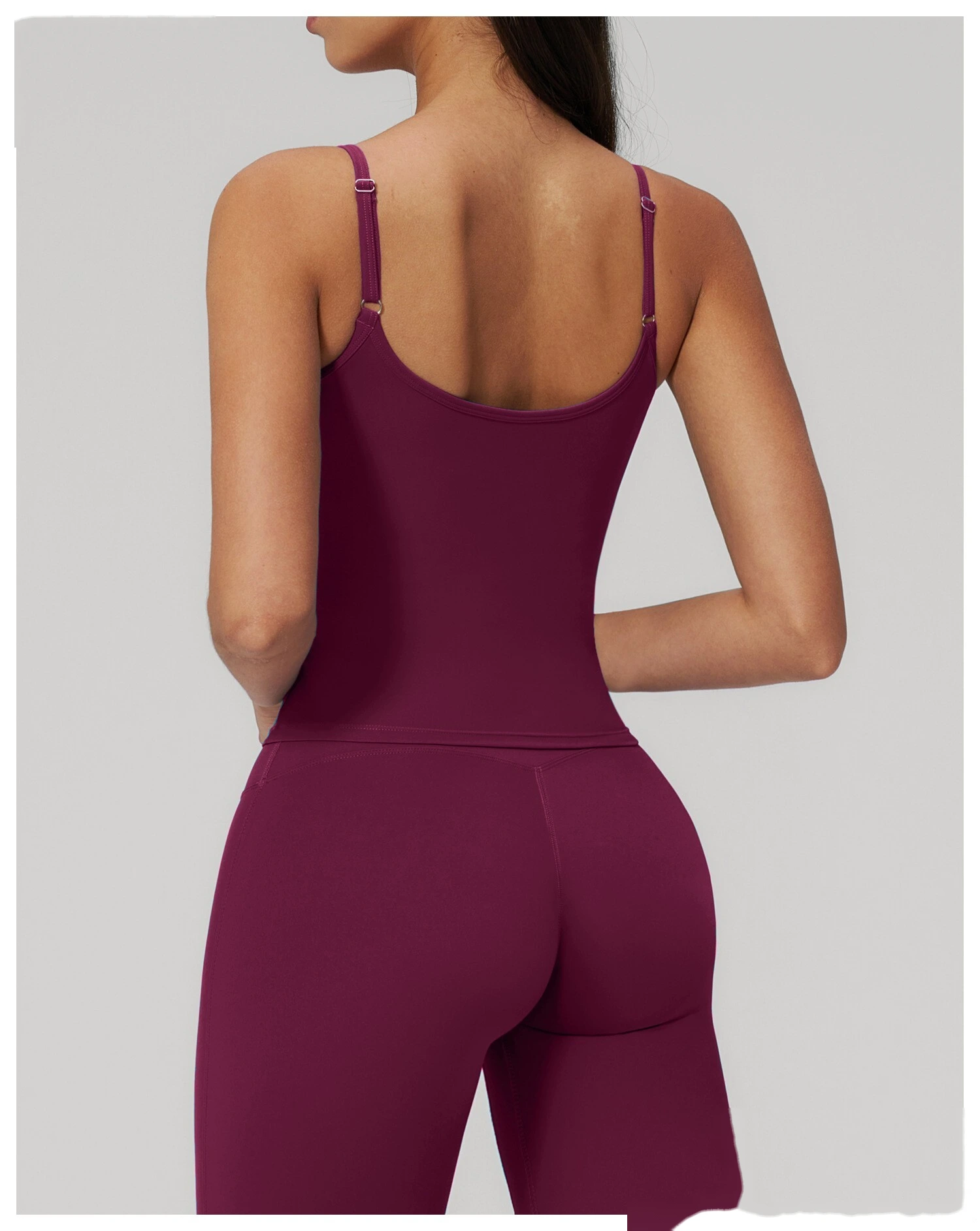 Custom Women's Brushed Fabric Fitted Tank Top Soft Slim Sports Vest for Yoga Running Workout detail