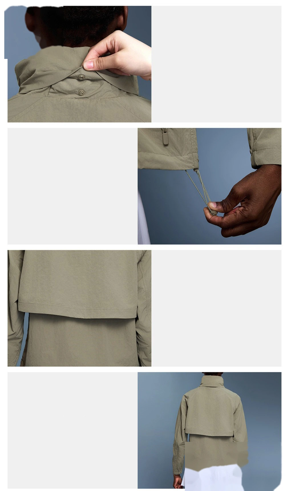 Customized outdoor waterproof sports windbreaker women's hooded casual jacket coat in autumn. detail
