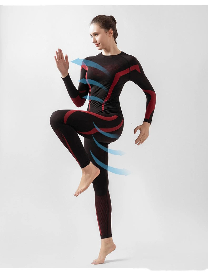 Custom ski thermal underwear for men and women bottoming tights riding outdoor sports tights set. detail