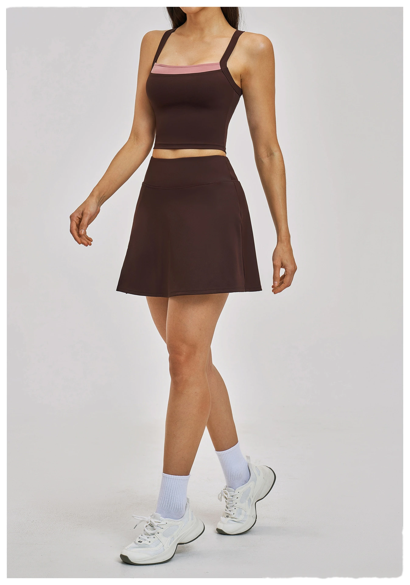 Custom Women’s A-Line Tennis Skort Anti-Exposure Liner Shorts Quick Dry Running Sports Skirt detail