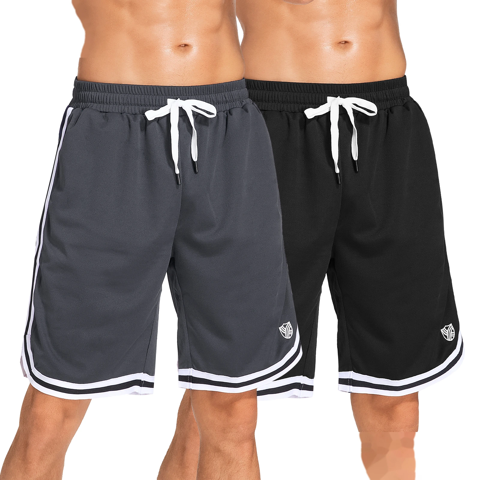 Basketball shorts pants quick-drying loose fitness plus size men's casual running pants detail