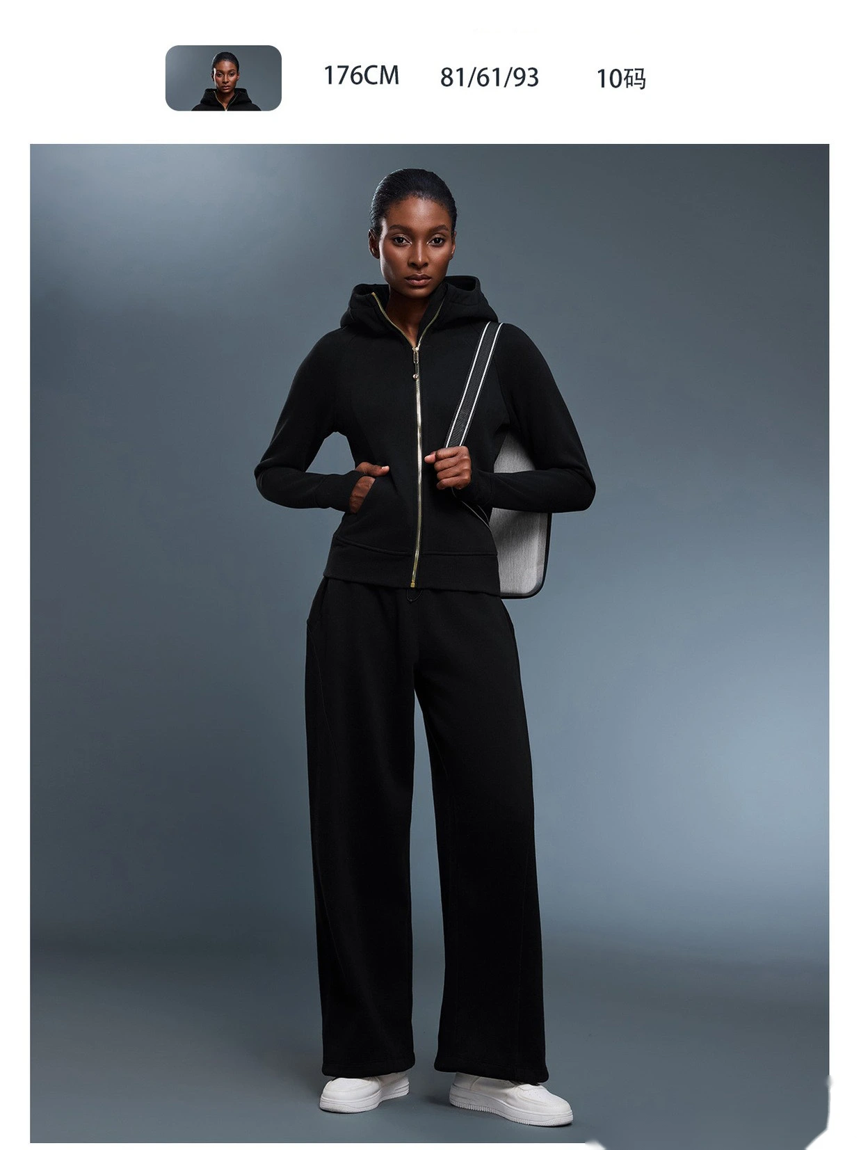 Customized autumn and winter cashmere casual pants women's warm leg-binding sweatpants loose sports pants - allni detail