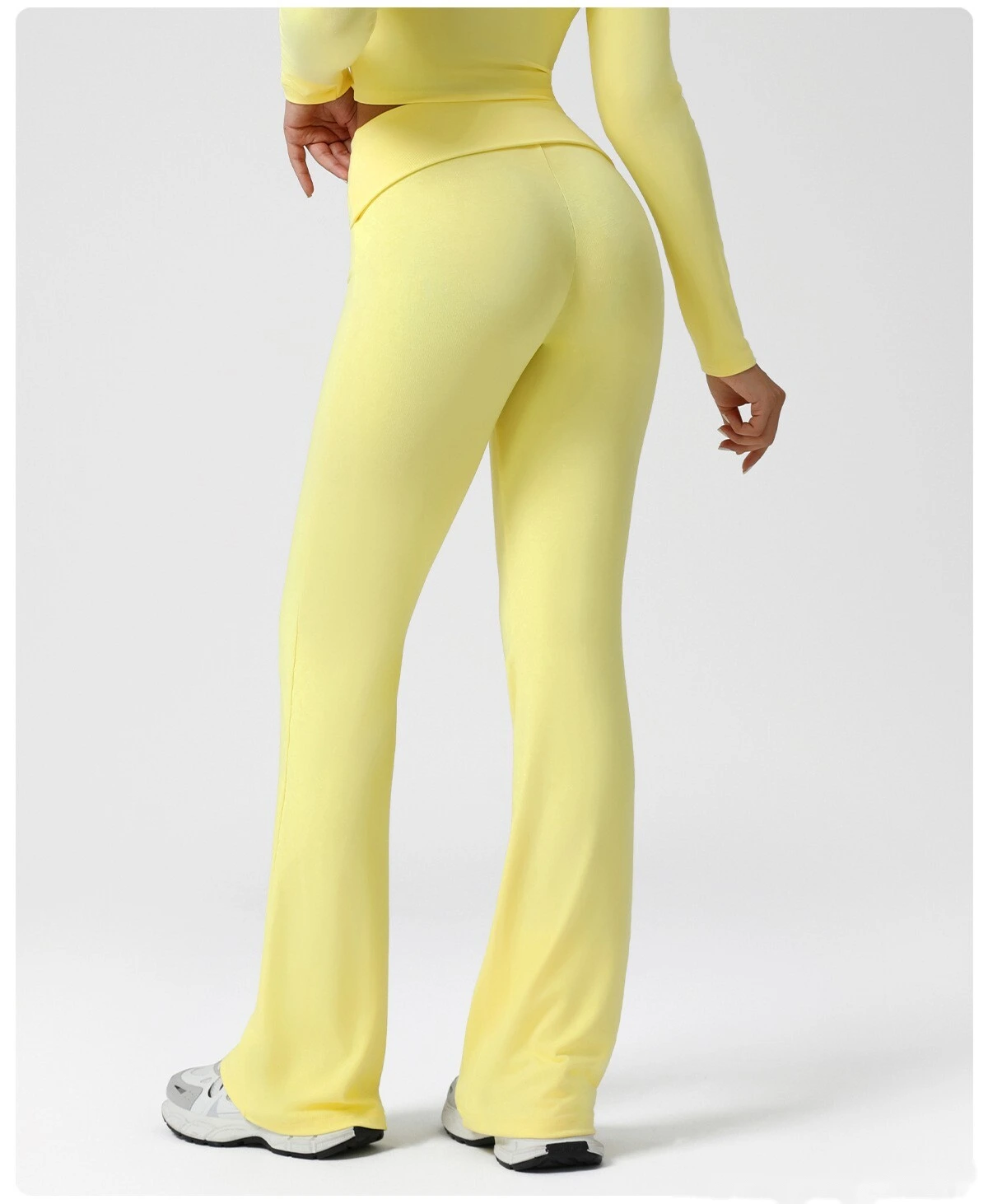 Customized sports casual micro-pants, high waist hip yoga pants, training fitness pants. detail