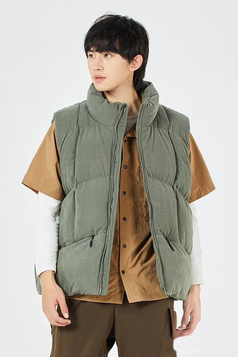 Customized fashion casual winter warm cotton vest vest for men and women detail