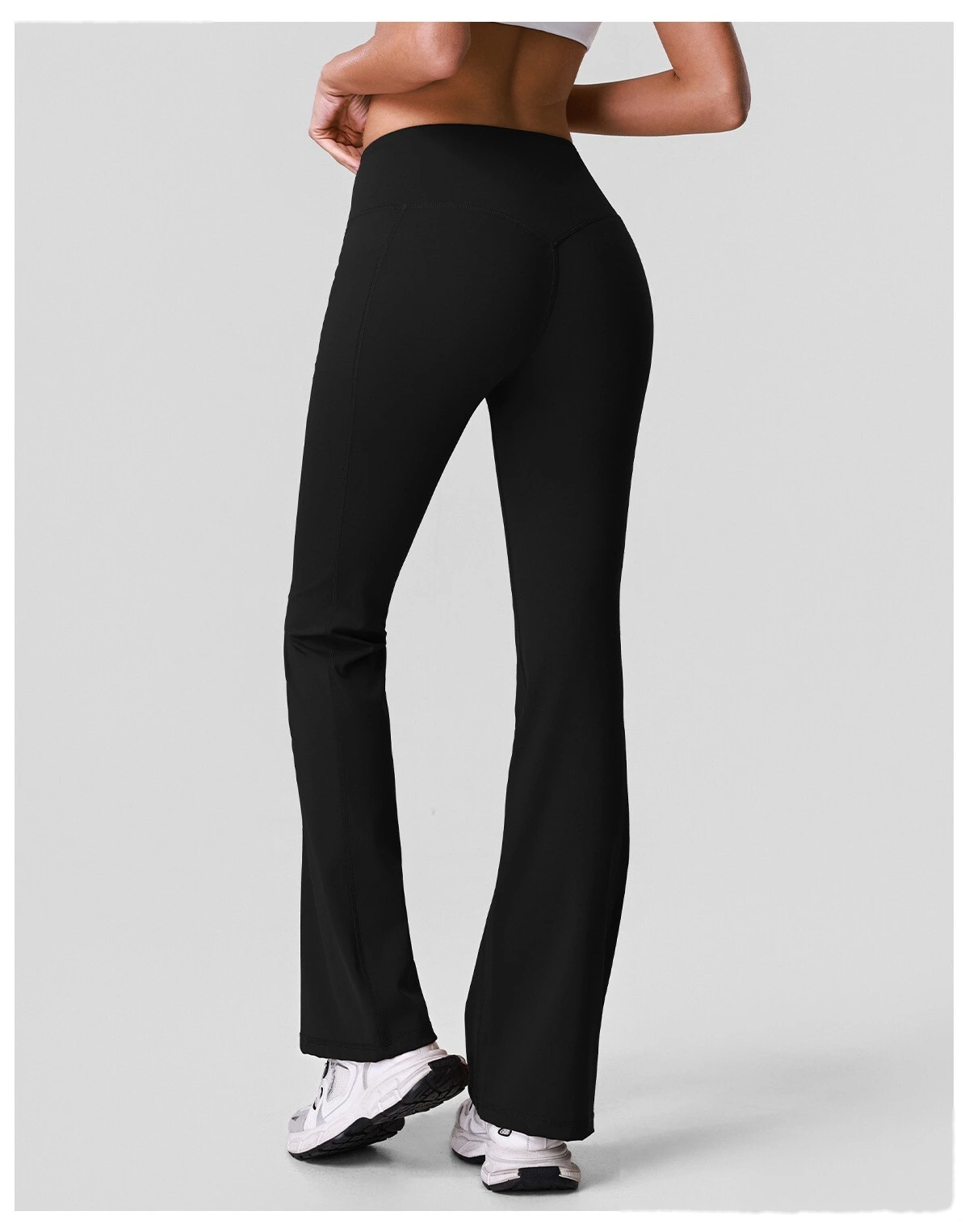 Women’s High Elastic Slim Fit Flared Yoga Pants Quick Dry Outdoor Workout Fitness Leggings detail