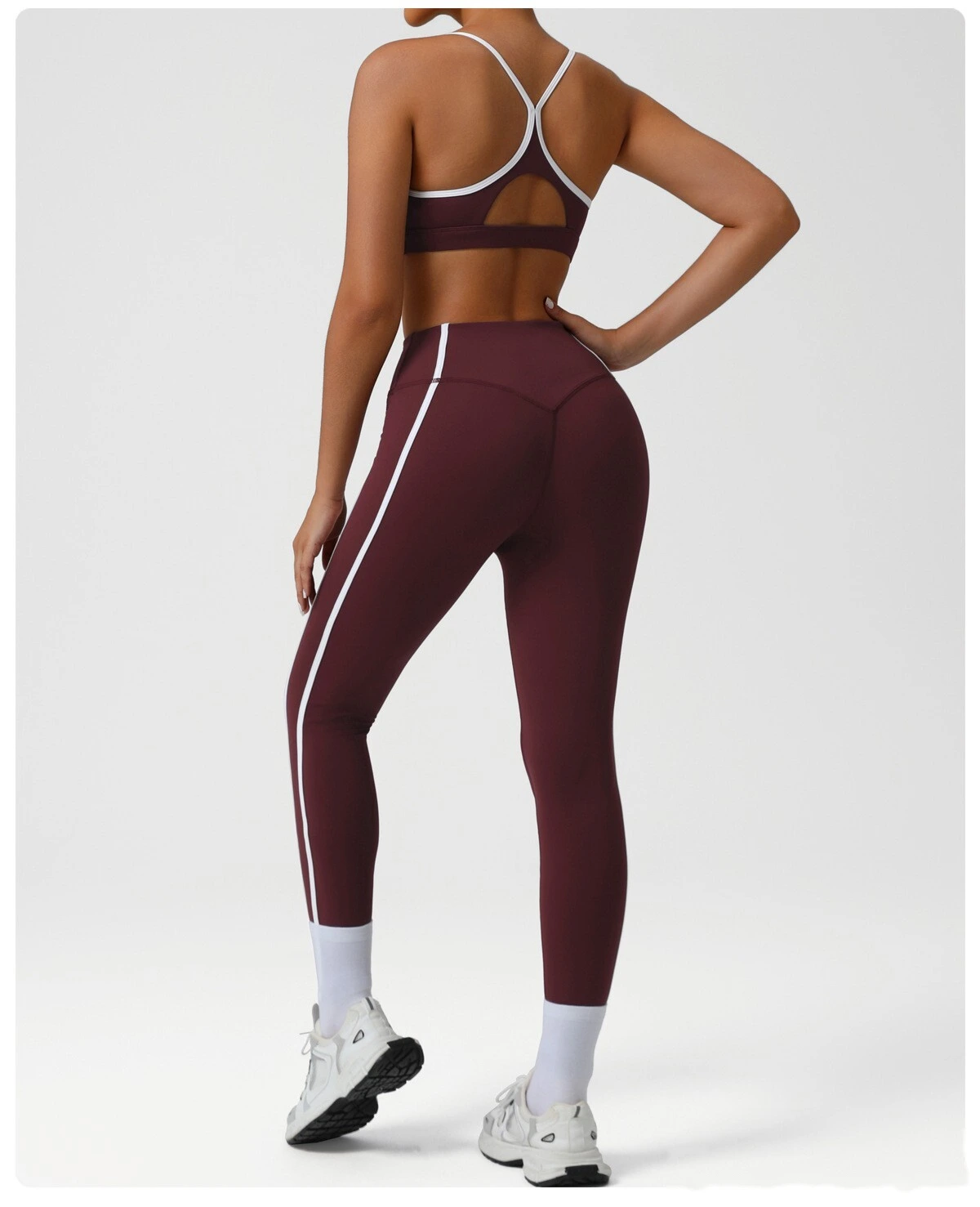 Custom-made Naked feeling quick-drying sports bra gathered back running fitness yoga bra detail